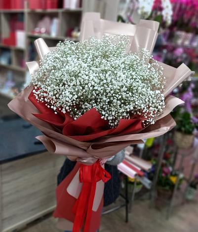 Букет цветов из: Гипсофила в Высоком Краснодарский край