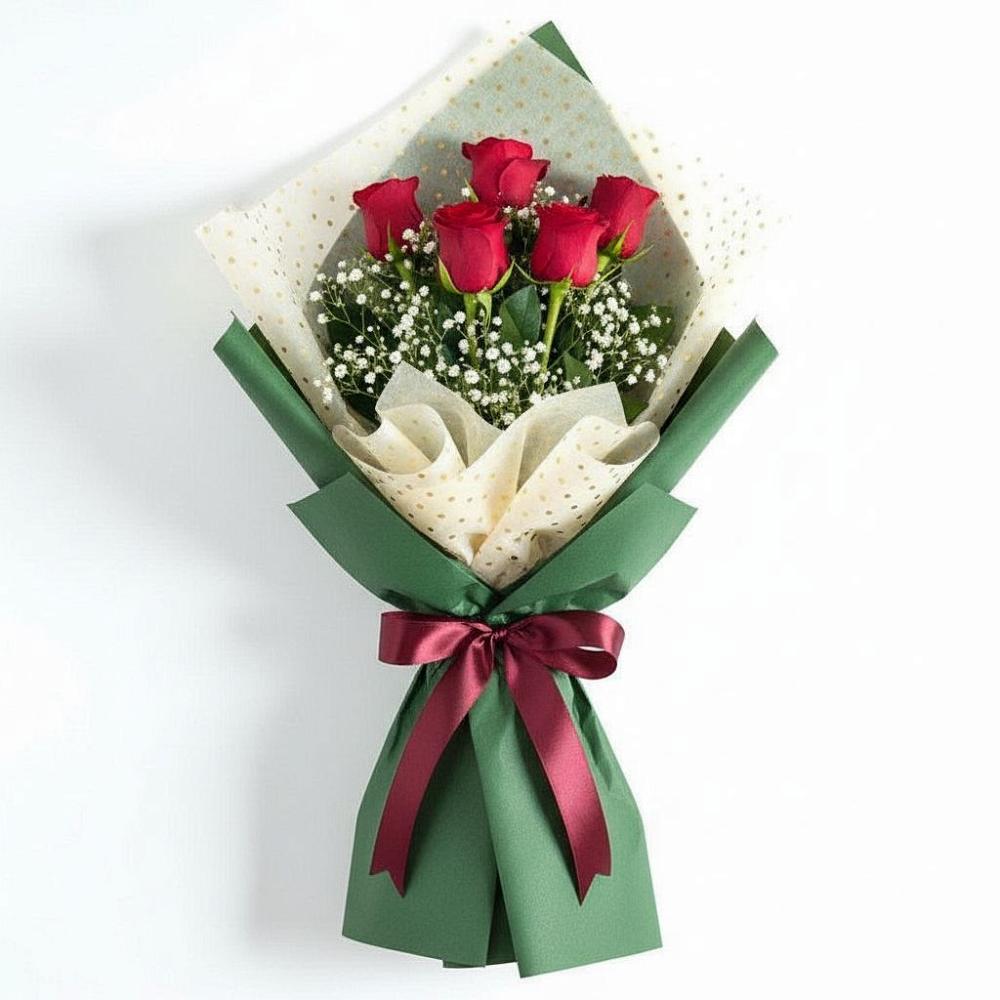 Букет цветов из: Розы в Высоком Краснодарский край