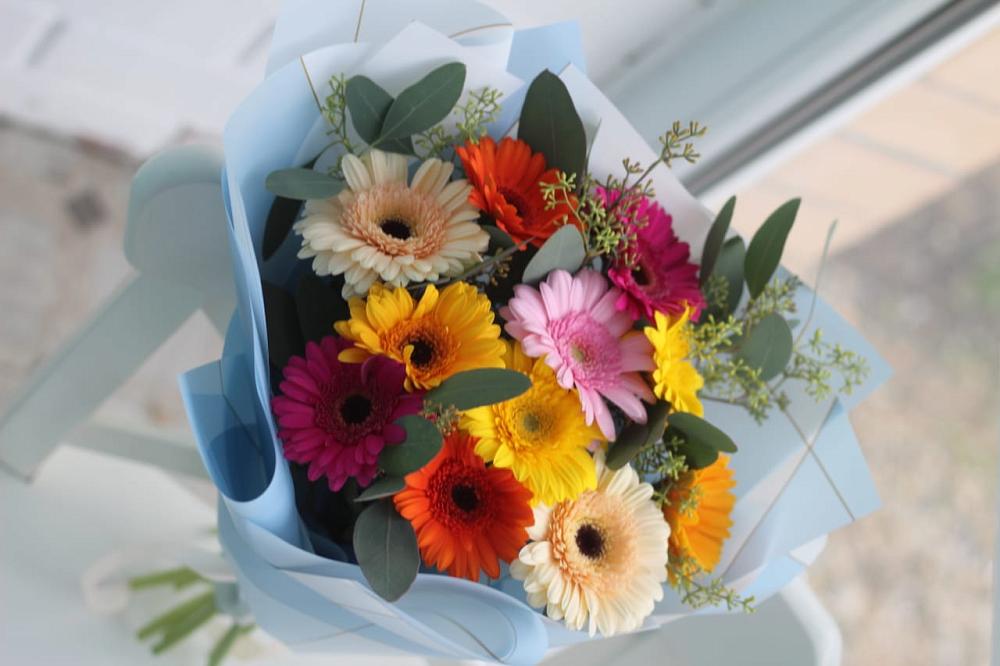 Букет цветов из: Герберы в Высоком Краснодарский край