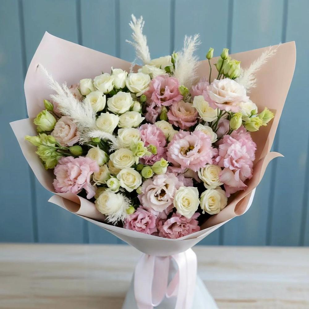 Букет цветов из: Альстромерии и Розы в Высоком Краснодарский край