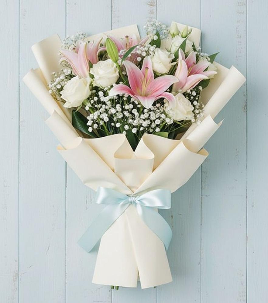 Букет цветов из: Лилии в Высоком Краснодарский край