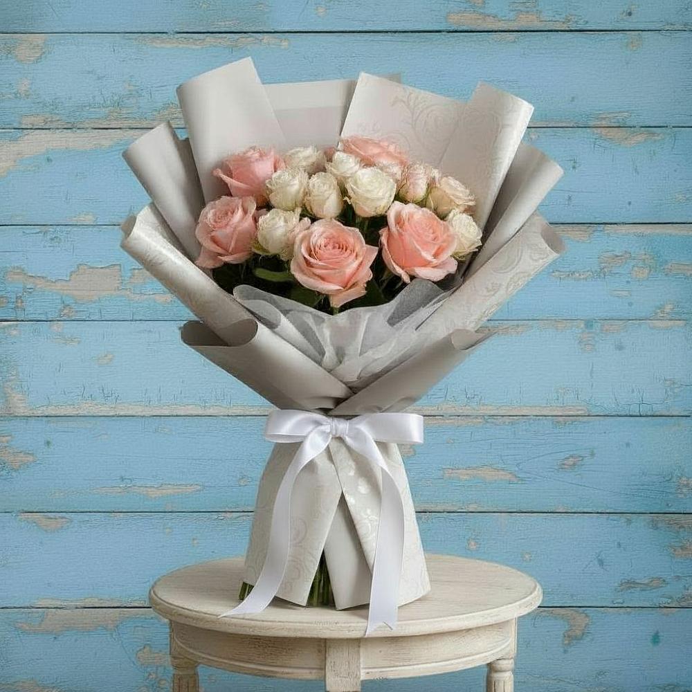 Букет цветов из: Розы в Высоком Краснодарский край