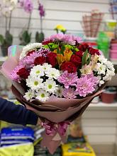 Букет цветов из:  Розы, Хризантемы и Альстромерии #REPLACE_PRED# Высоком Краснодарский край