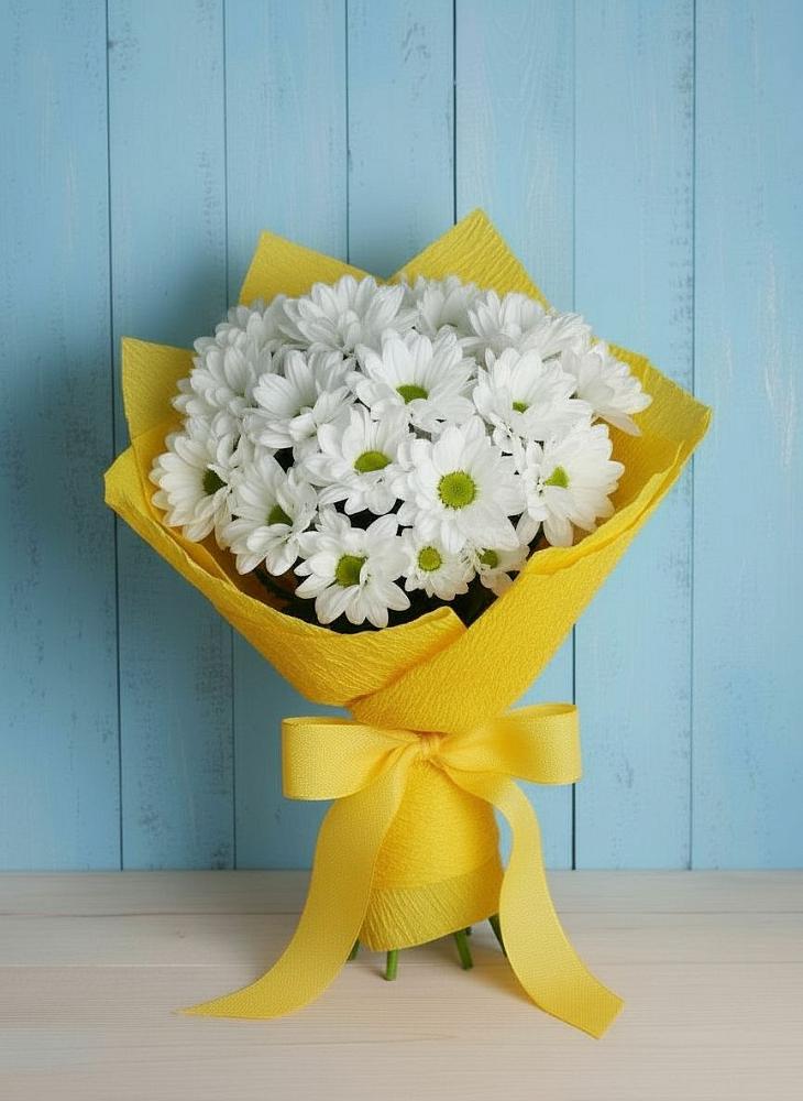 Букет цветов из: Хризантемы в Высоком Краснодарский край