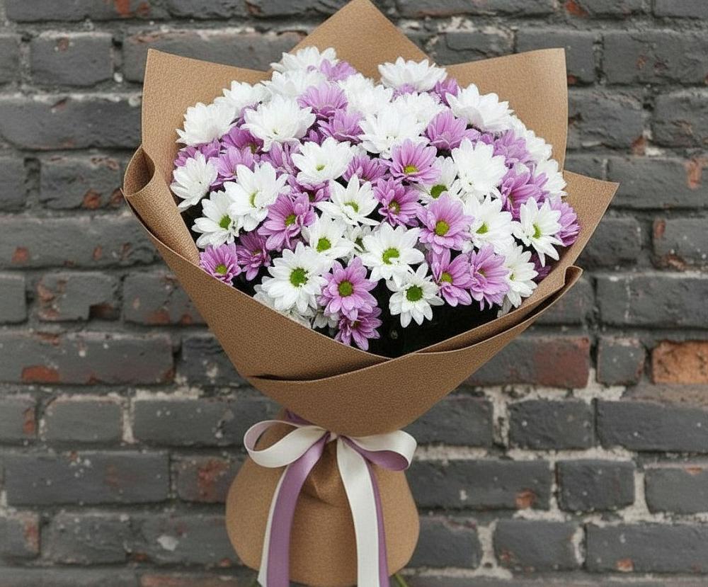 Букет цветов из: Хризантемы в Высоком Краснодарский край