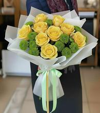 Букет цветов из:  Хризантемы и Розы #REPLACE_PRED# Высоком Краснодарский край