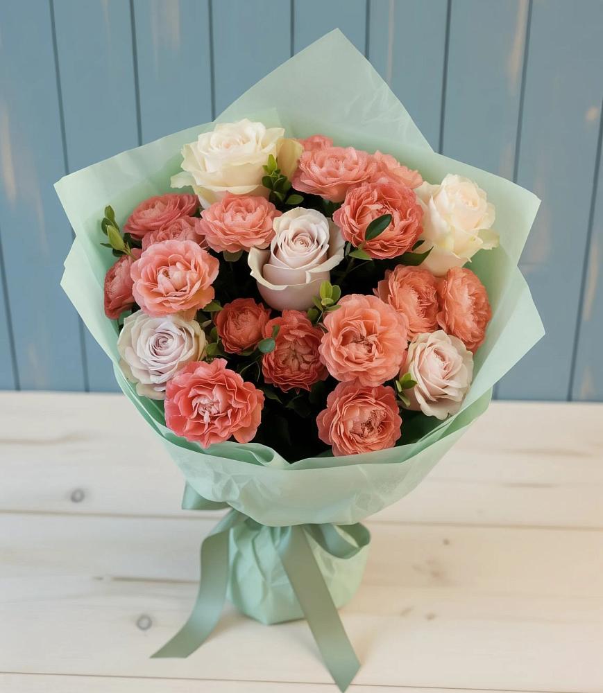 Букет цветов из: Розы в Высоком Краснодарский край