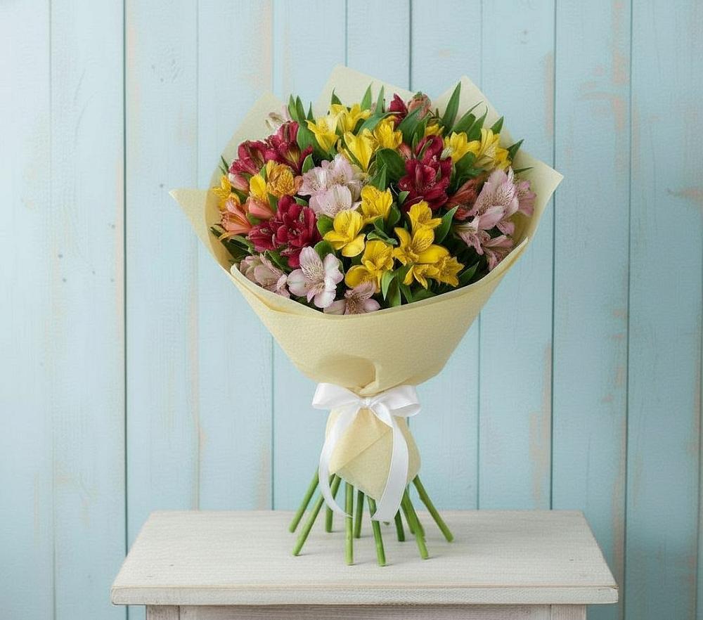 Букет цветов из: Альстромерии в Высоком Краснодарский край