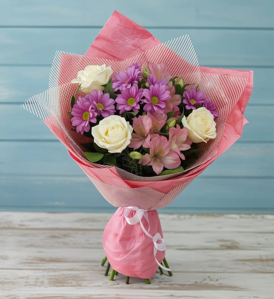 Букет цветов из: Герберы в Высоком Краснодарский край