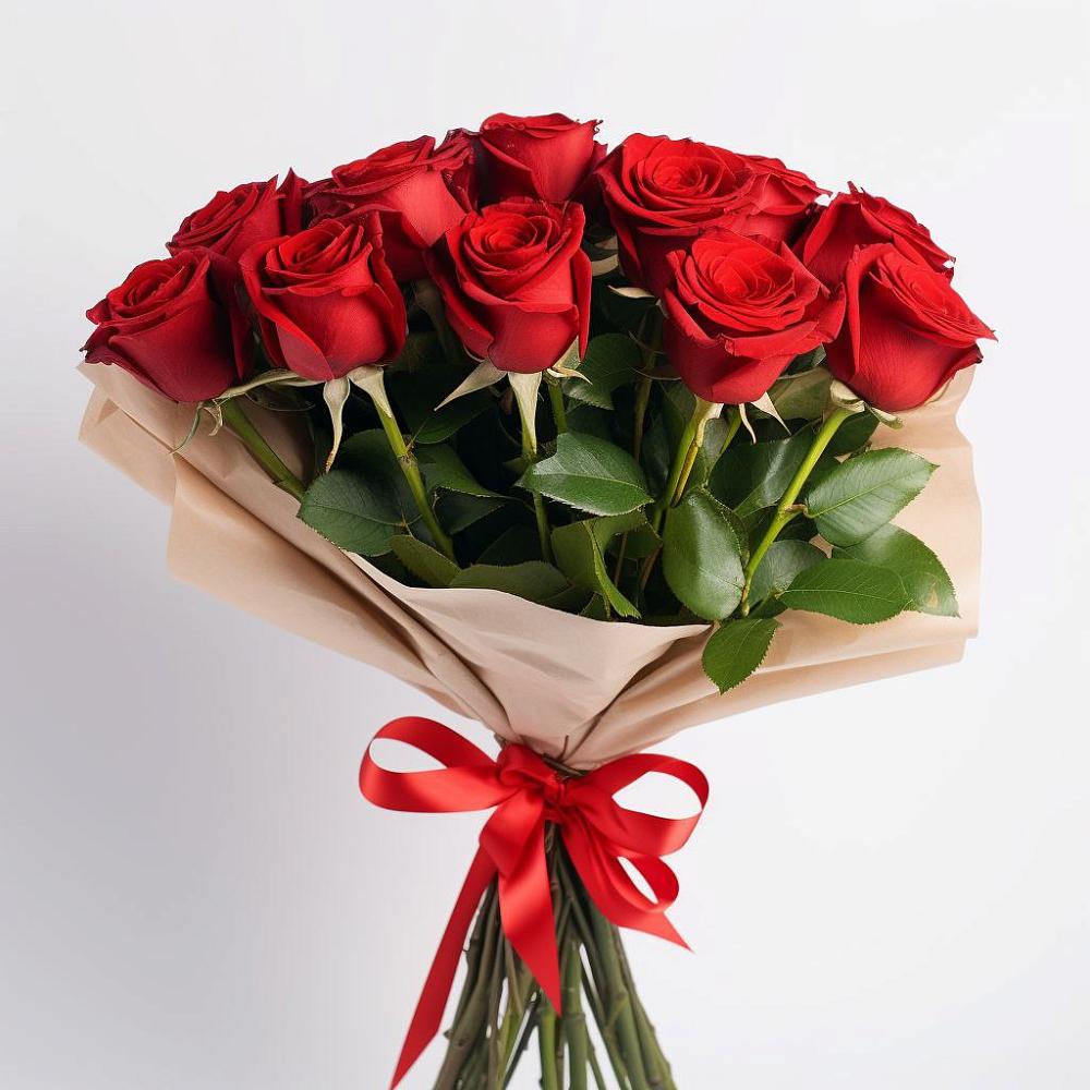 Букет 11 Красных роз Эдлесс Лав в Высоком Краснодарский край