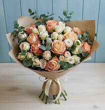 Букет цветов из:  Альстромерии и Розы в Высоком Краснодарский край